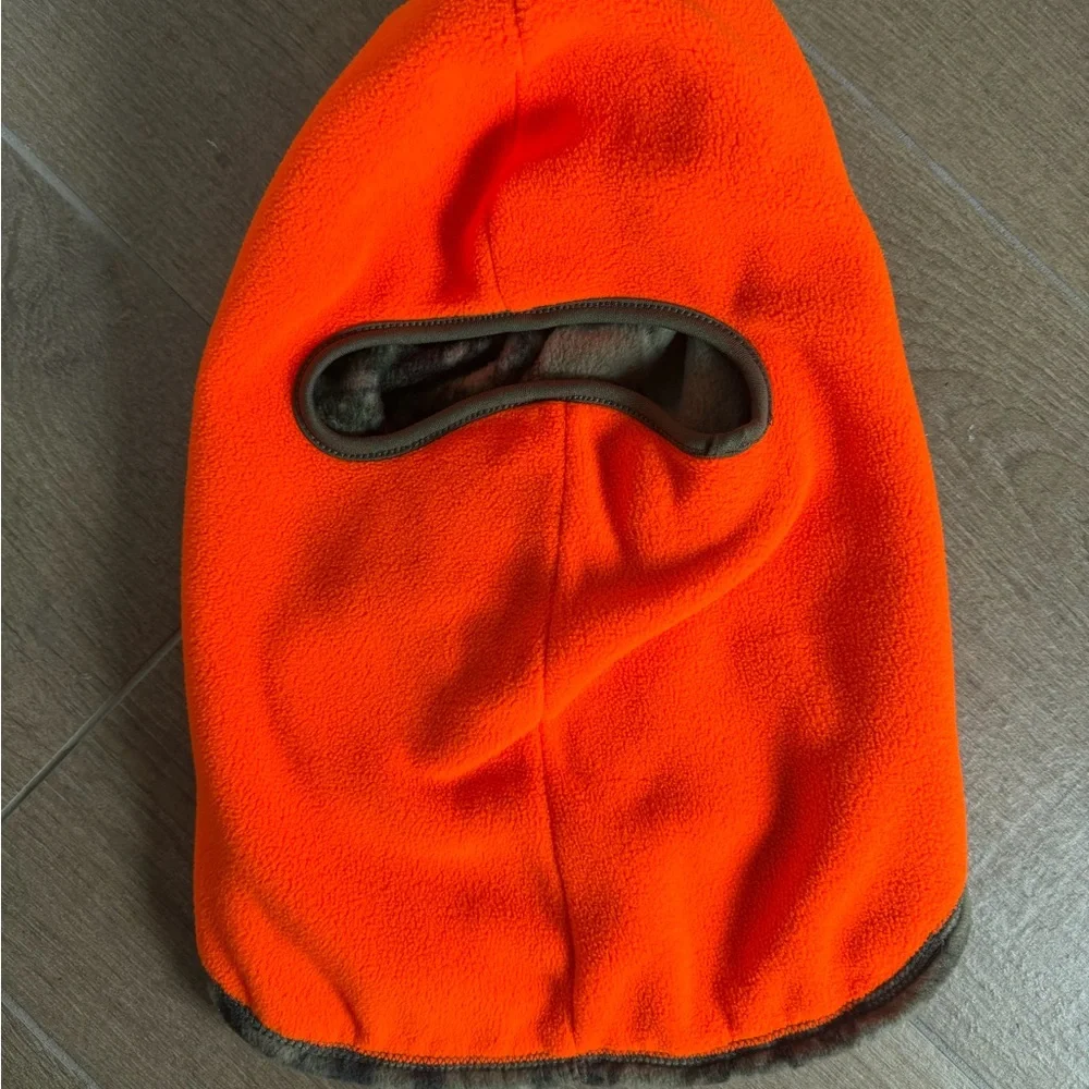 Huntworth Reversible Camo & Blaze Orange Fleece Hunting Balaclava